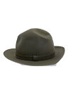 【中古】STETSON◆50S〜/3X BEAVER/ステッチ/ハット/スウェード/GRN/メンズ【服飾雑貨他】