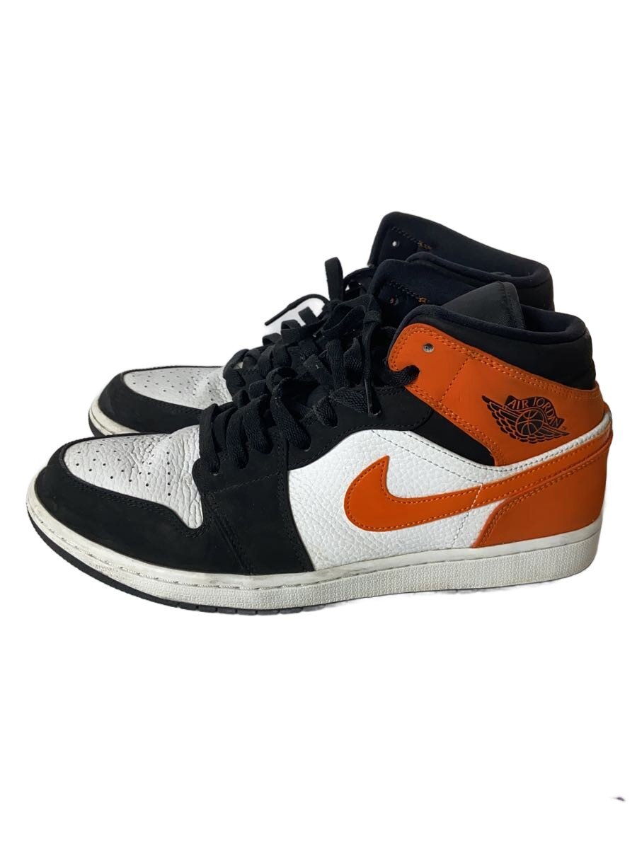 NIKE◆AIR JORDAN 1 MID/エアジョーダン1ミッド/ブラック/554724-058/28cm/BLK