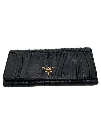 【中古】PRADA◆長財布/レザー/BLK/レディース/BN1336【服飾雑貨他】 【中古】PRADA◆長財布/レザー/BLK/レディース/BN1336【服飾雑貨他】