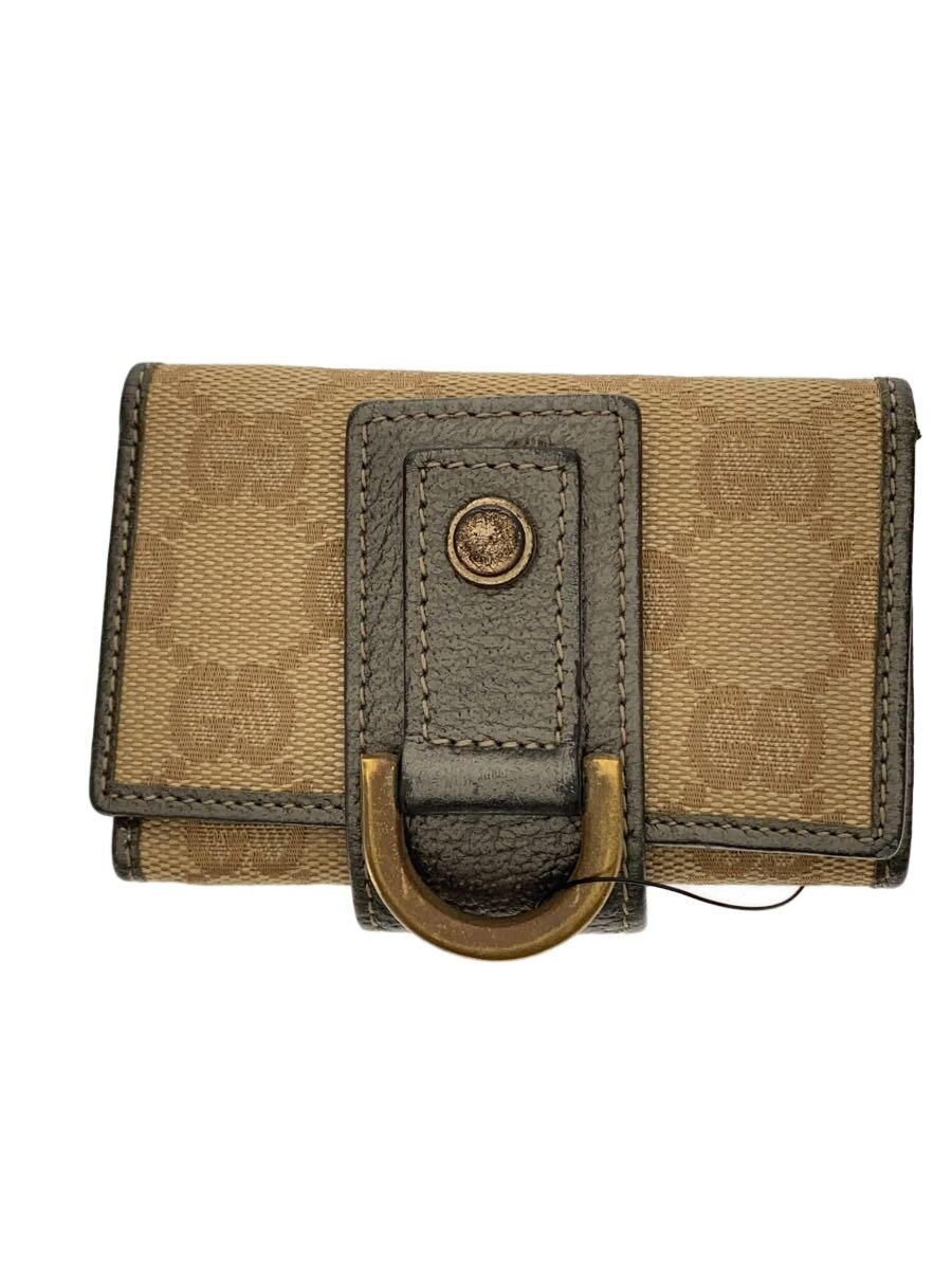 鑰匙圈 - 【中古】GUCCI◆キーケース_GGキャンバス/キャンバス/BRW/レディース【服飾雑貨他】