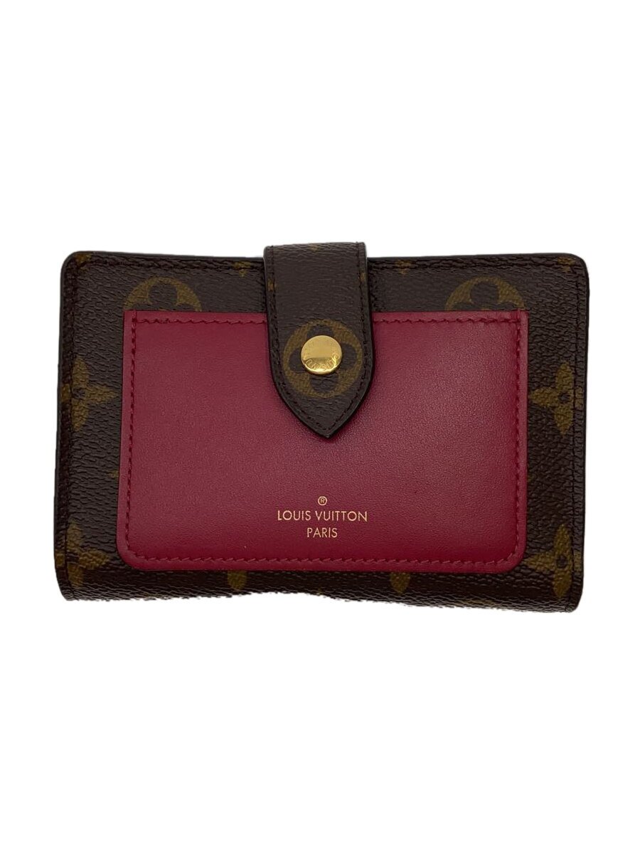【中古】LOUIS VUITTON◆2つ折り財布/レザー/BRW/総柄/レディース/M69433/ポルトフォイユ/ジュリエット【服飾雑貨他】