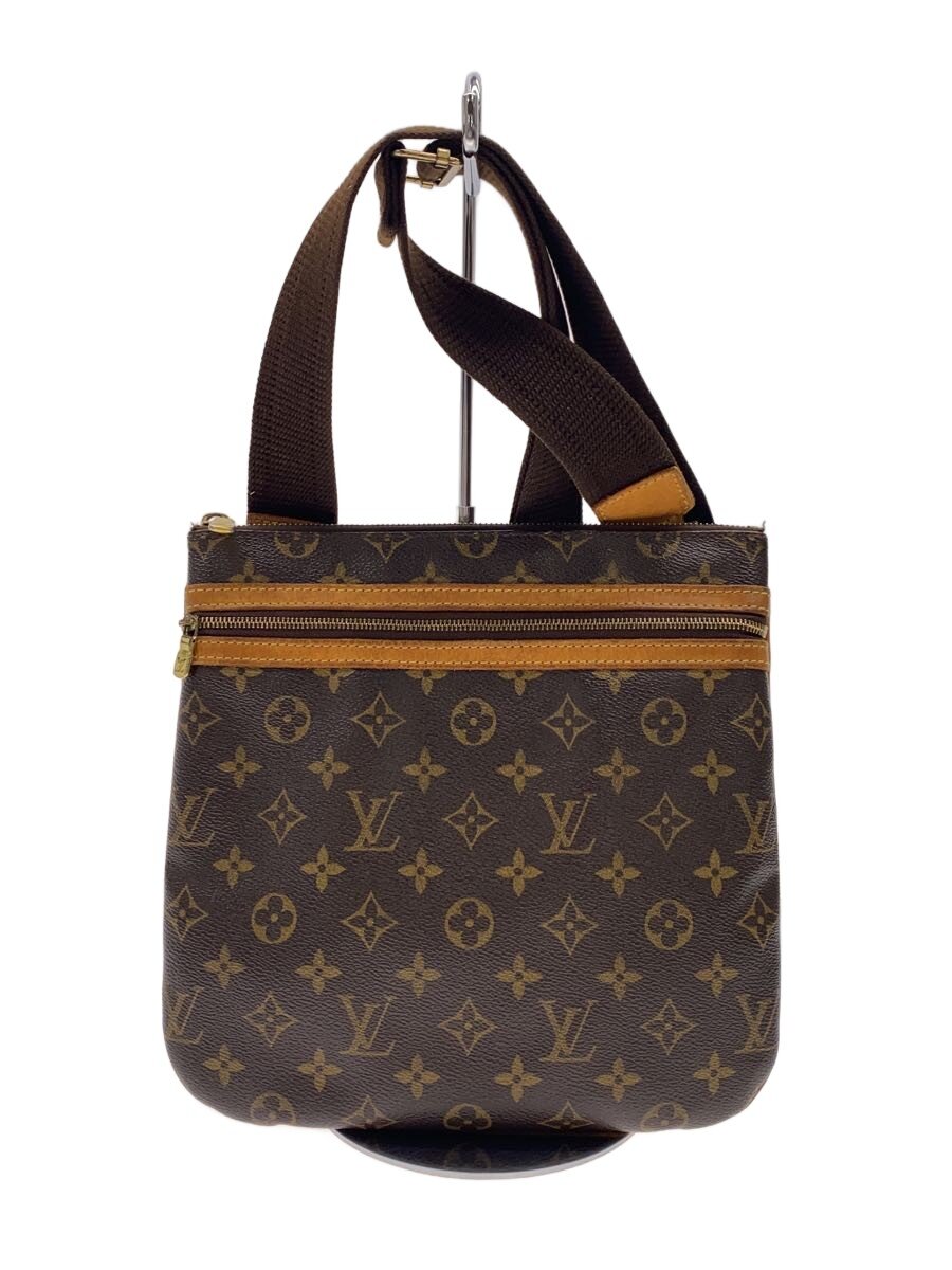 【中古】LOUIS VUITTON◆ポシェット・ボスフォール_モノグラム・キャンバス/PVC/BRW/モノグラム【バッグ】