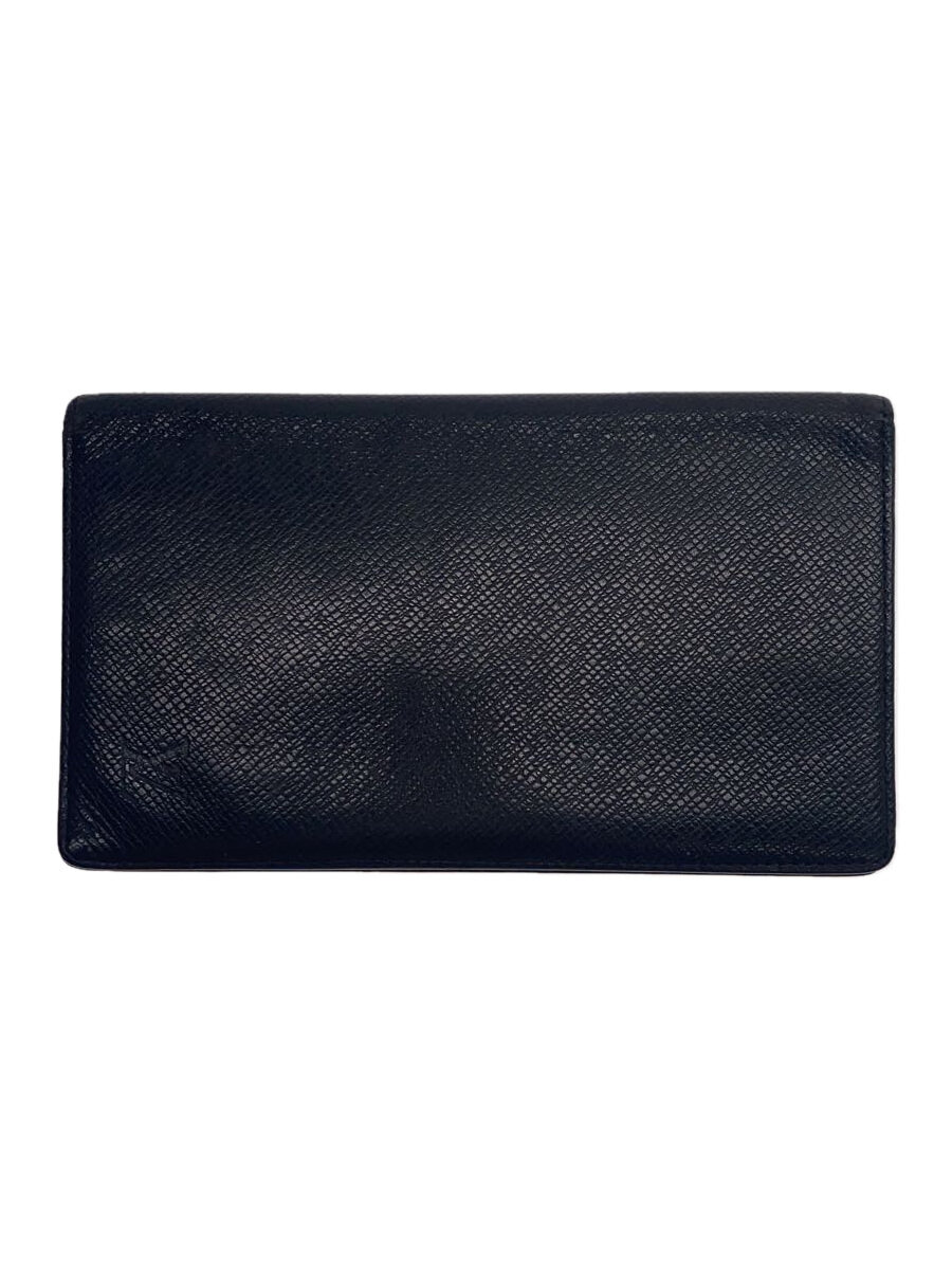 【中古】LOUIS VUITTON◆長財布/レザー/BLK/無地/メンズ/M30392【服飾雑貨他】
