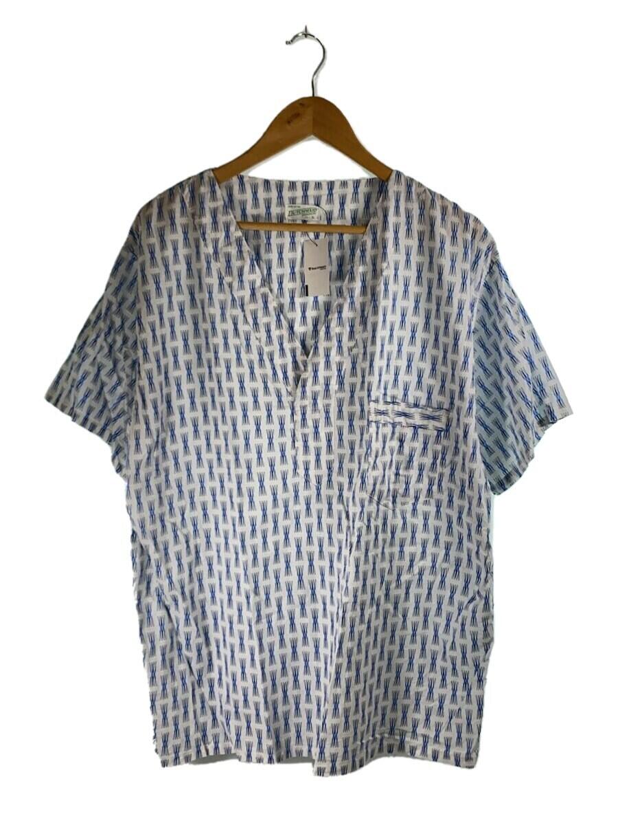 【中古】Dutchmaid/半袖シャツ/XL/コットン/WHT/総柄【メンズウェア】