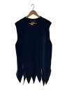 【中古】COMME des GARCONS HOMME PLUS◆23SS/ニットベスト(薄手)/L/アクリル/BLK/PK-N017【メンズウェア】