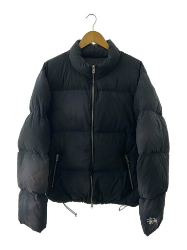 【中古】STUSSY◆ダウンジャケット/L/ナイロン/ブラック【メンズウェア】