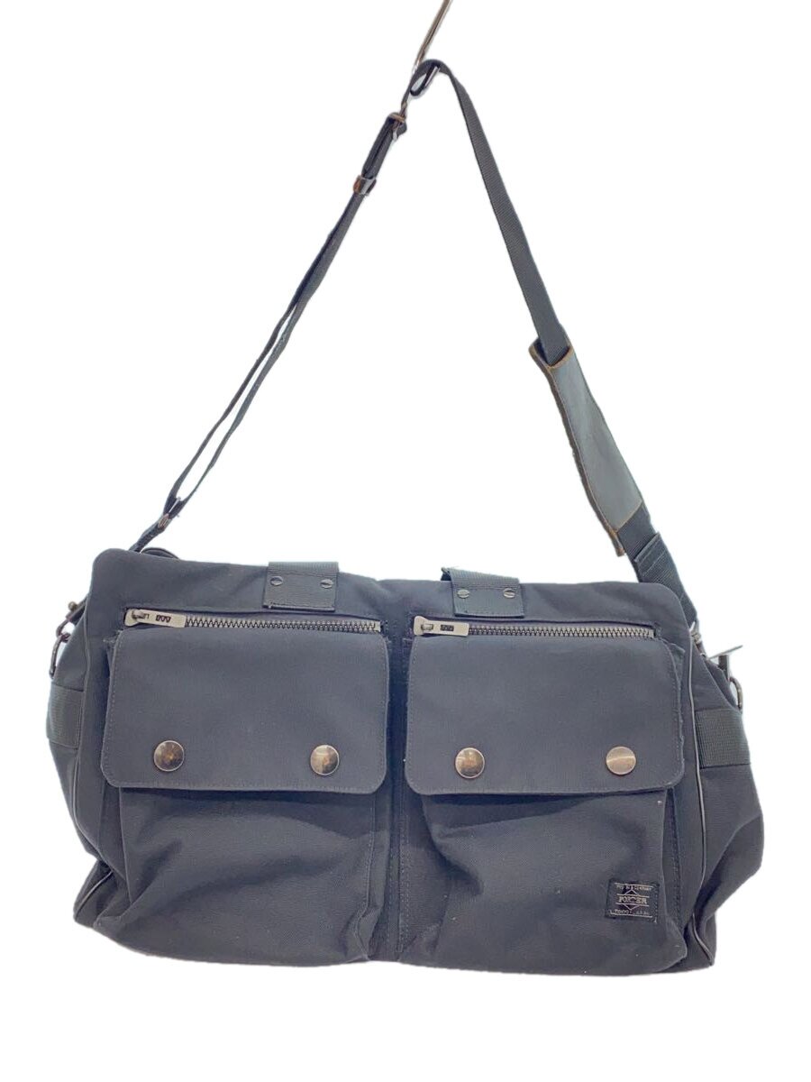 【中古】PORTER◆ANGLE/2WAY DUFFLE BAG/ボストンバッグ/--/BLK/無地【バッグ】