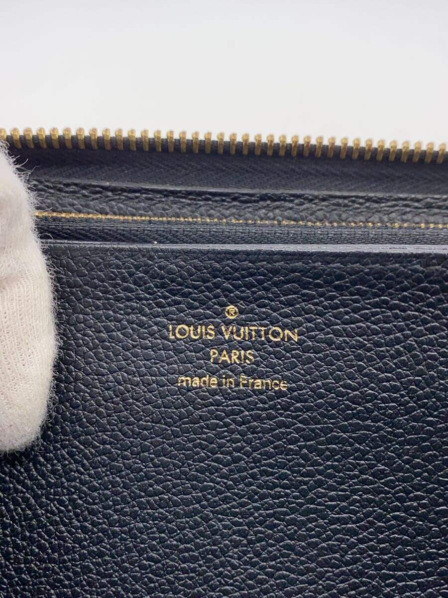 【中古】LOUIS VUITTON◆ジッピー・ウォレット_モノグラム・アンプラント_BLK/牛革/BLK/総柄/メンズ【服飾雑貨他】