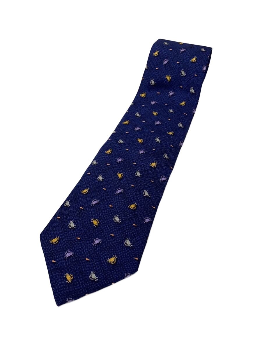 【中古】dunhill◆ネクタイ/--/NVY/総柄
