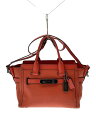 【中古】COACH◆ハンドバッグ_オールレザー/レザー/RED/無地【バッグ】(4)