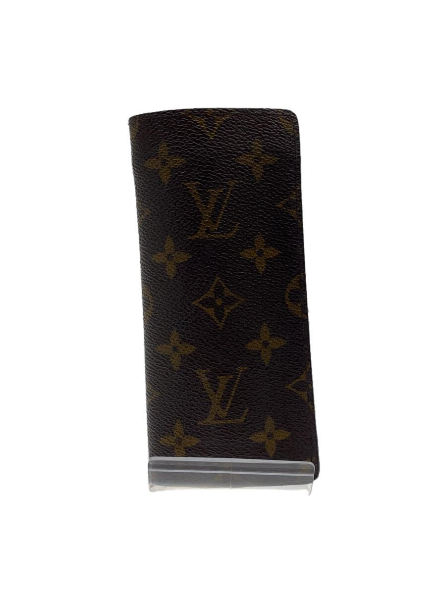 【中古】LOUIS VUITTON◆エテュイ・リュネット・サーンプル_モノグラム・キャンバス_BRW/レザー/BRW/総柄/メンズ【服飾雑貨他】