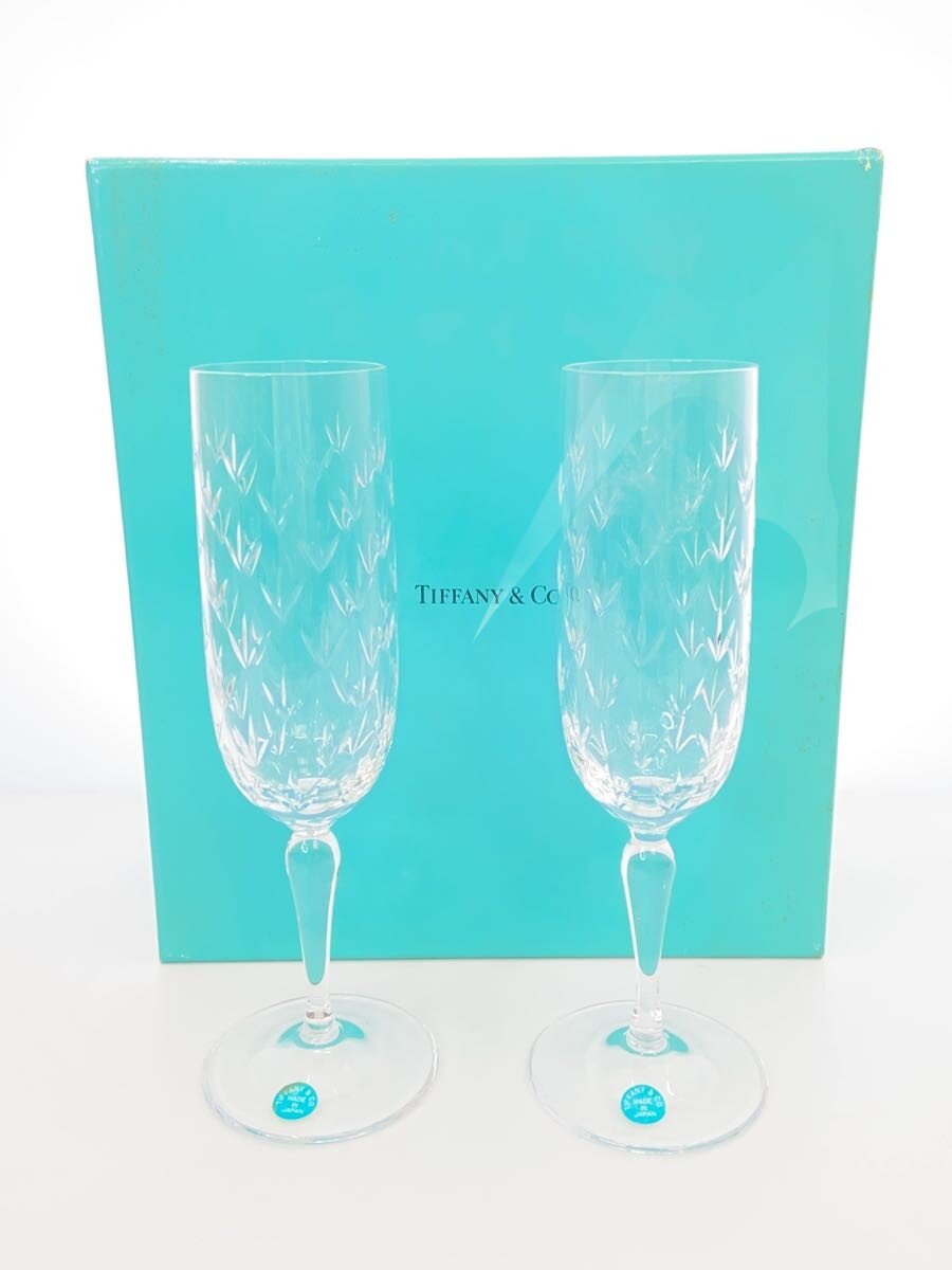 【中古】TIFFANY&Co.◆シャンパングラス/フローレット/グラス/2点セット/CLR//【キ...