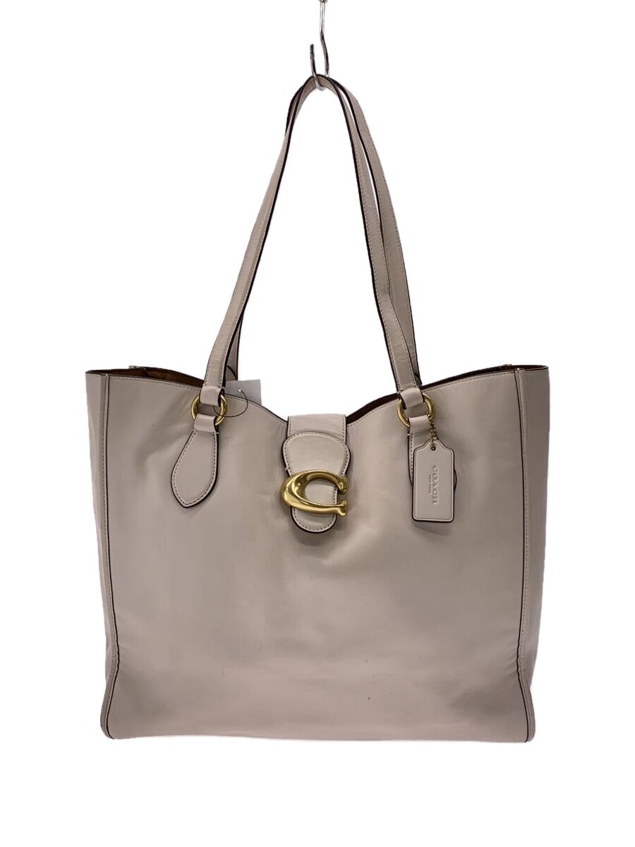 COACH - 【中古】COACH◆トートバッグ/レザー/ベージュ/CA114【バッグ】