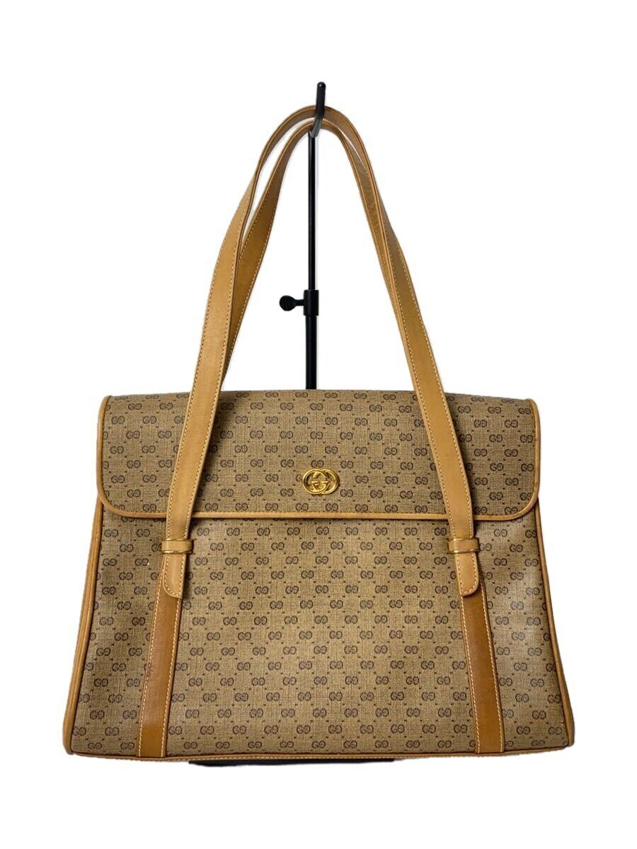 GUCCI - 【中古】GUCCI◆ハンドバッグ/PVC/BEG【バッグ】