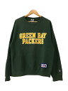 【中古】Champion◆青刺 タグ後期 90s USA製 GREEN BAY PACKERS スウェット/L/コットン/グリーン【メンズウェア】