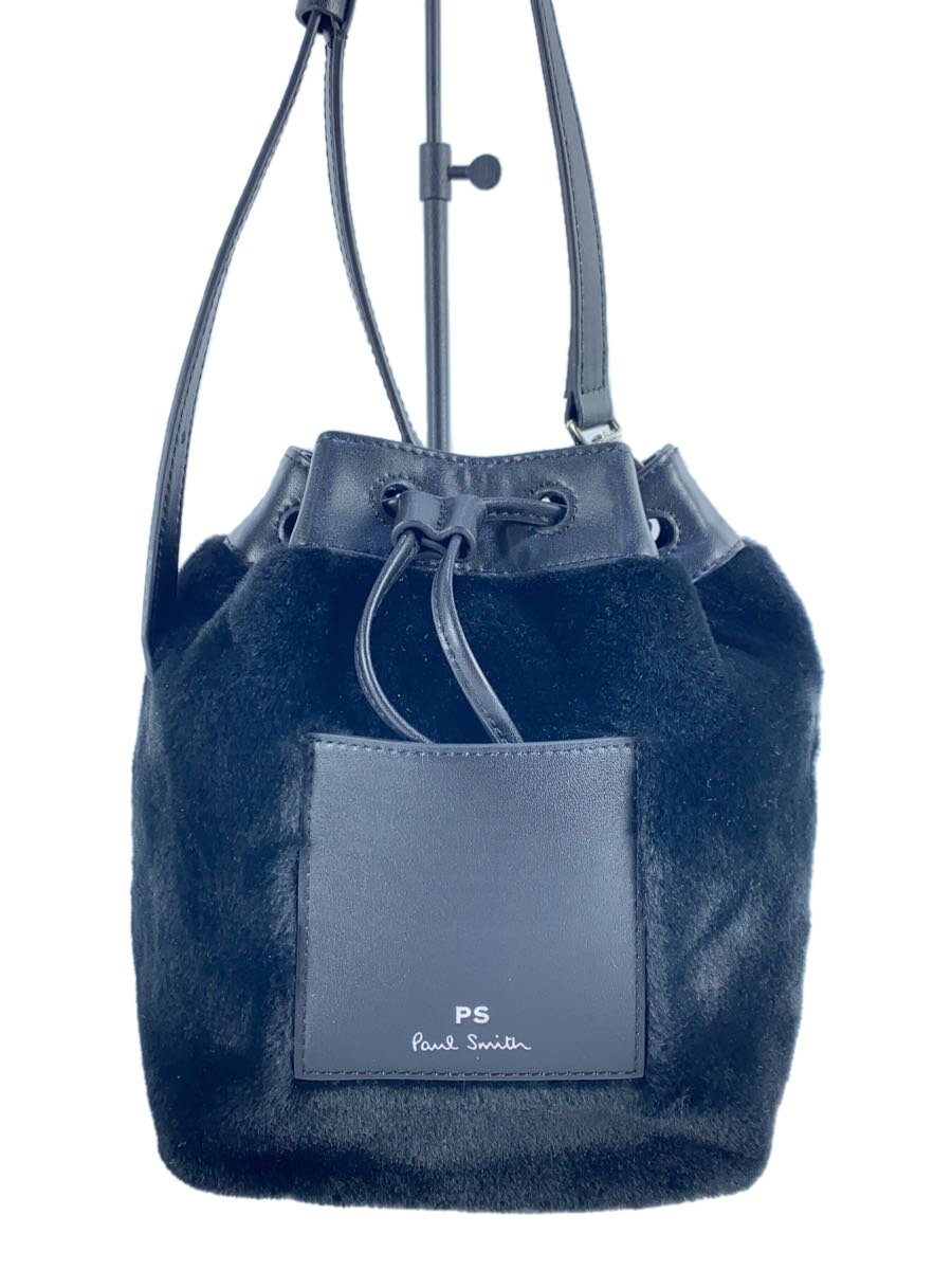 Other - 【中古】PS Paul Smith◆巾着フェイクファーショルダーバッグ/ポリエステル/BLK/WB230【バッグ】