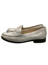 【中古】COLE HAAN◆ローファー/--/GRY【シューズ】