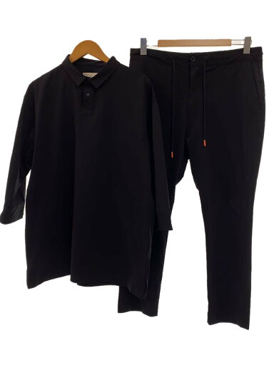 【中古】The DUFFER of St.GEORGE◆セットアップ/XL/ポリエステル/BLK/無地//【メンズウェア】 【中古】The DUFFER of St.GEORGE◆セットアップ/XL/ポリエステル/BLK/無地//【メンズウェア】