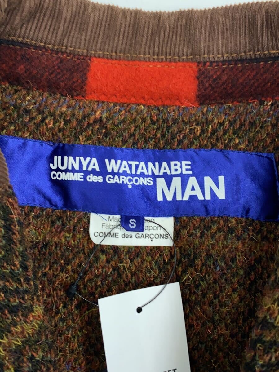 【中古】JUNYA WATANABE COMME des GARCONS MAN◆テーラードジャケット/S/ウール/マルチカラー/チェック/WH-J035【メンズウェア】