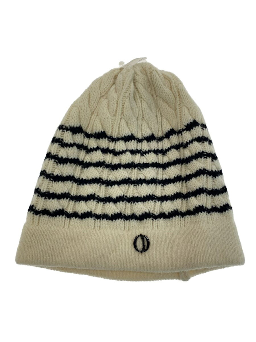 【中古】override◆Chapeau d O/Ca5 Cable Border Beanie/レディース/828-360223【服飾雑貨他】