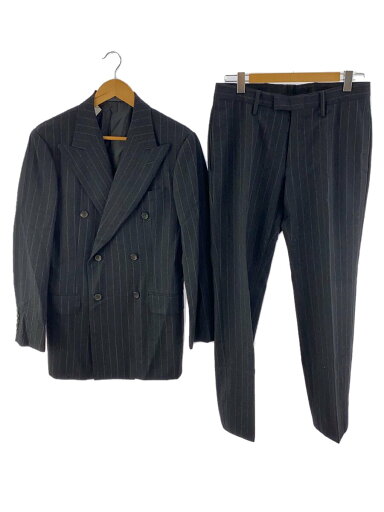 【中古】GUCCI◆3ピース/ダブル/スーツ/46/ウール/GRY/ストライプ【メンズウェア】 【中古】GUCCI◆3ピース/ダブル/スーツ/46/ウール/GRY/ストライプ【メンズウェア】