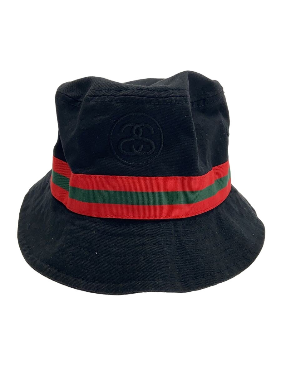STUSSY◆バケットハット/帽子/LINK BAND Bucket Hat/コットン/BLK/メンズ/132650