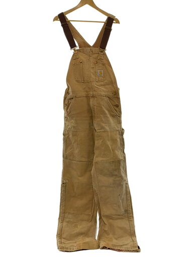 【中古】Carhartt◆ダブルニー/USA製/ダック地/オーバーオール/34/コットン/BEG/汚れ・ダメージ有【メンズウェア】 【中古】Carhartt◆ダブルニー/USA製/ダック地/オーバーオール/34/コットン/BEG/汚れ・ダメージ有【メンズウェア】