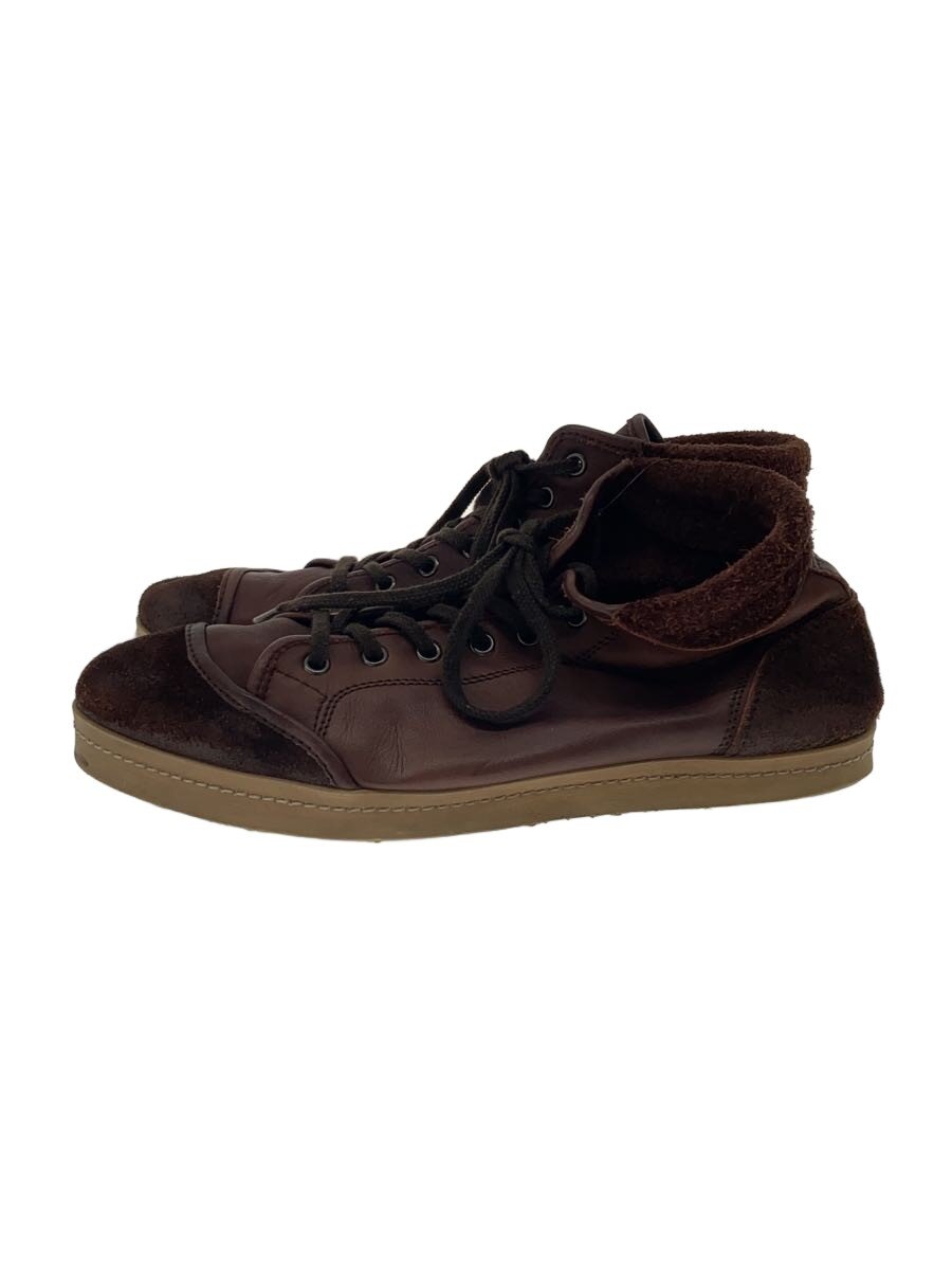 【中古】glamb◆ハイカットスニーカー/--/BRW/レザー【シューズ】