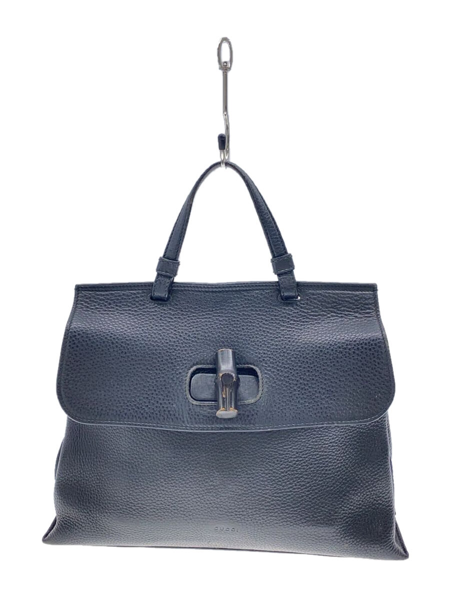 【中古】GUCCI◆ハンドバッグ_バンブーデイリー/レザー/BLK【バッグ】