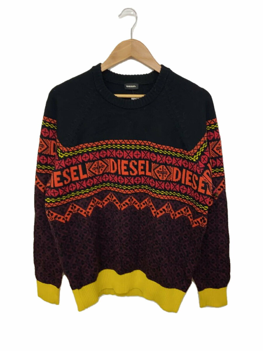 【中古】DIESEL◆ニット・セーター(厚手)/L/アクリル/マルチカラー【メンズウェア】