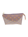 【中古】LOUIS VUITTON◆ポッシュ・トワレット19_モノグラム・キャンバス_BRW/PVC/BRW/総柄【バッグ】