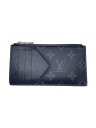 【中古】LOUIS VUITTON◆コインカード・ホルダー_タイガラマ_BLK/PVC/BLK/メンズ【服飾雑貨他】