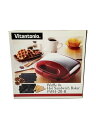 【中古】VITANTONIO◆トースター VWH-20-R/ワッフル&ホットサンドベーカー【家電・ビジュアル・オーディオ】