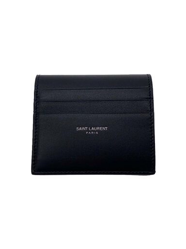 【中古】SAINT LAURENT◆2つ折り財布/レザー/BLK/無地/メンズ【服飾雑貨他】 【中古】SAINT LAURENT◆2つ折り財布/レザー/BLK/無地/メンズ【服飾雑貨他】