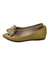 【中古】MIU MIU◆フラットパンプス/36.5/BEG【シューズ】