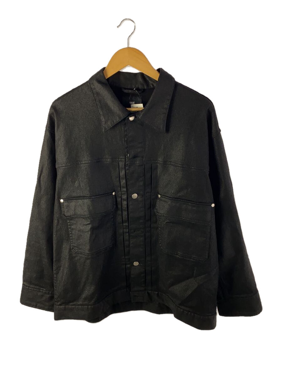 【中古】HARE◆ジャケット/M/コットン/BLK/無地/ha030003to【メンズウェア】