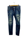 【中古】DSQUARED2◆ボトム/46/コットン/IDG/S74LB1052【メンズウェア】