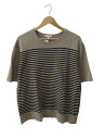 【中古】BEAUTY&YOUTH UNITED ARROWS◆半袖ニットカットソー/L/コットン/ブラウン/ボーダー/1218-105-0284/メンズ【レディ...