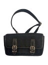 【中古】COACH◆ショルダーバッグ/キャンバス/BLK【バッグ】