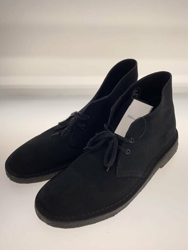 【中古】Clarks◆チャッカブーツ/27.5cm/BLK/スウェード【シューズ】