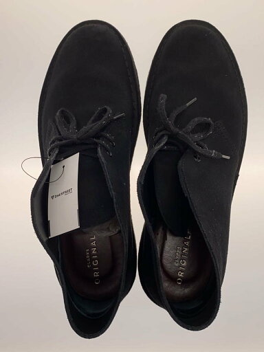 【中古】Clarks◆チャッカブーツ/27.5cm/BLK/スウェード【シューズ】