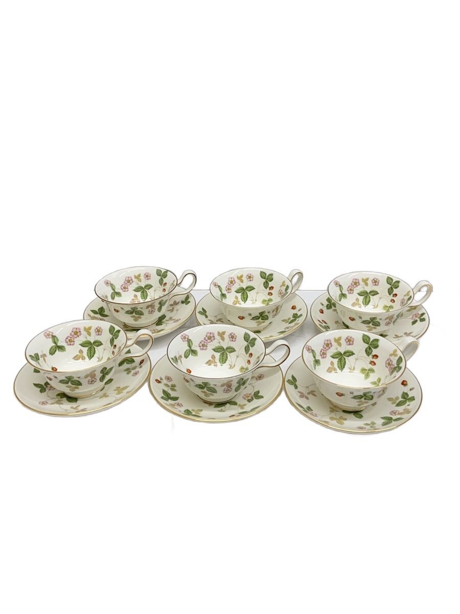 【中古】WEDGWOOD◆カップ&ソーサー/6点セット/WHT【キッチン用品】