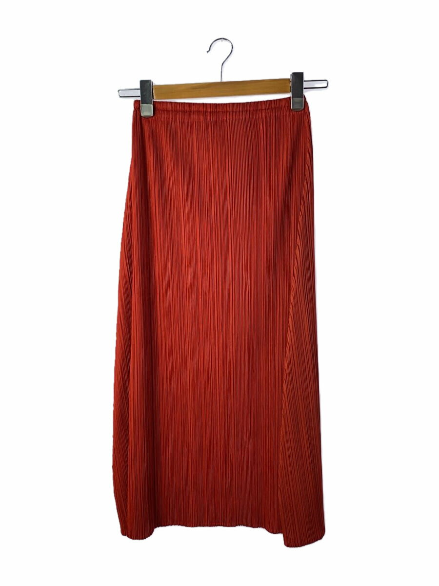 【中古】PLEATS PLEASE ISSEY MIYAKE◆ロングスカート/--/ポリエステル/ORN/無地/PP94-JG613//【レディースウェア】