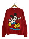 【中古】OLD/青パンミッキー/スウェット/--/--/RED/背タグ切れ有/プリント割れ有//【メンズウェア】