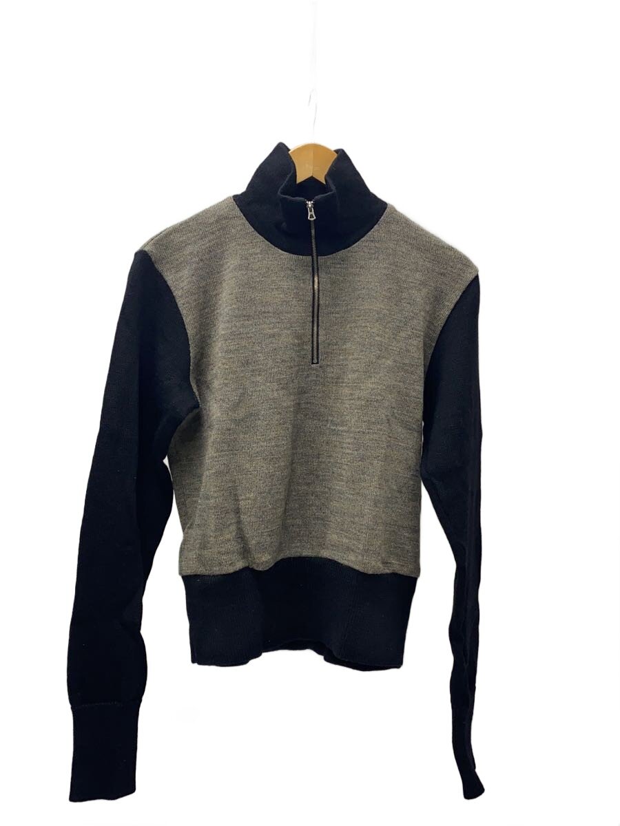 【中古】BUTCHER PRODUCTS◆ニット・セーター(厚手)/42/GRY/無地/左肩に大きな穴有//【メンズウェア】
