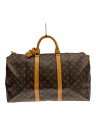 【中古】LOUIS VUITTON◆ルイヴィトン/キーポル50_モノグラム・キャンバス_BRW/PVC/ブラウン【バッグ】