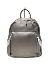 【中古】BARCOS◆リュック/フェイクレザー/GRY/無地【バッグ】
