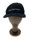 【中古】BALENCIAGA◆キャップ/--/コットン/BLK/メンズ【服飾雑貨他】