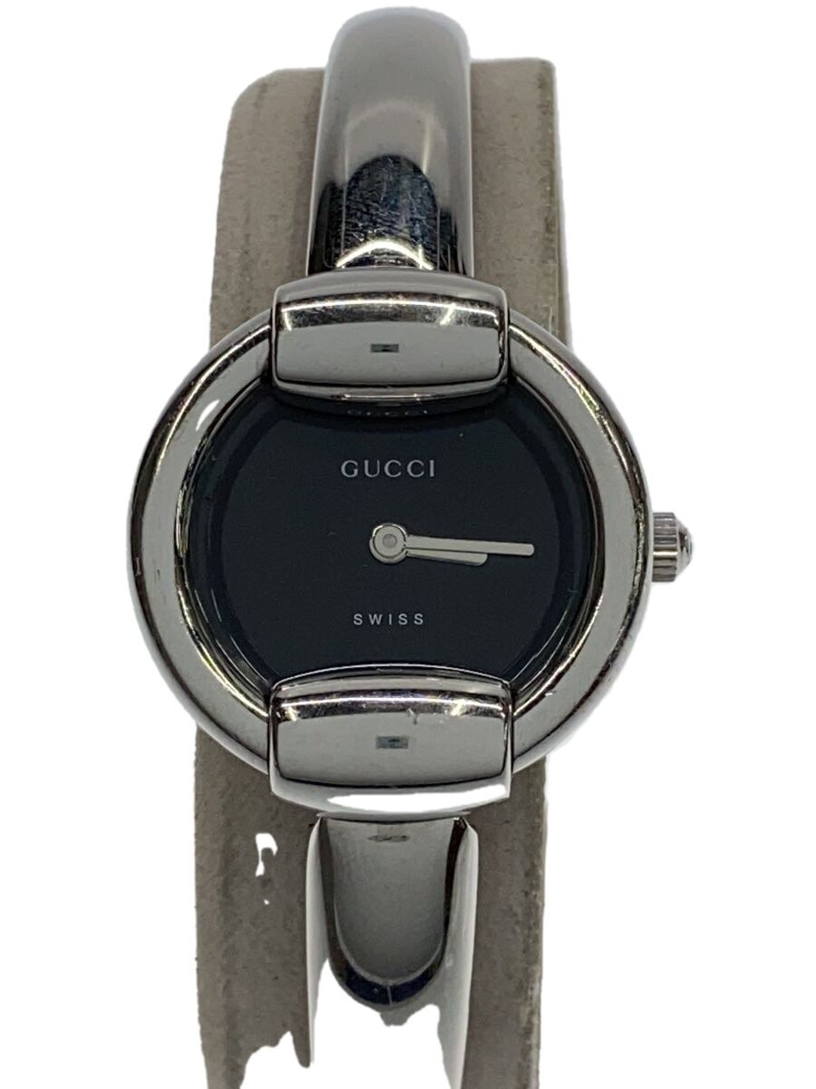 RADO - 【中古】GUCCI◆クォーツ腕時計/アナログ/ステンレス/BLK/SLV/1400L【服飾雑貨他】