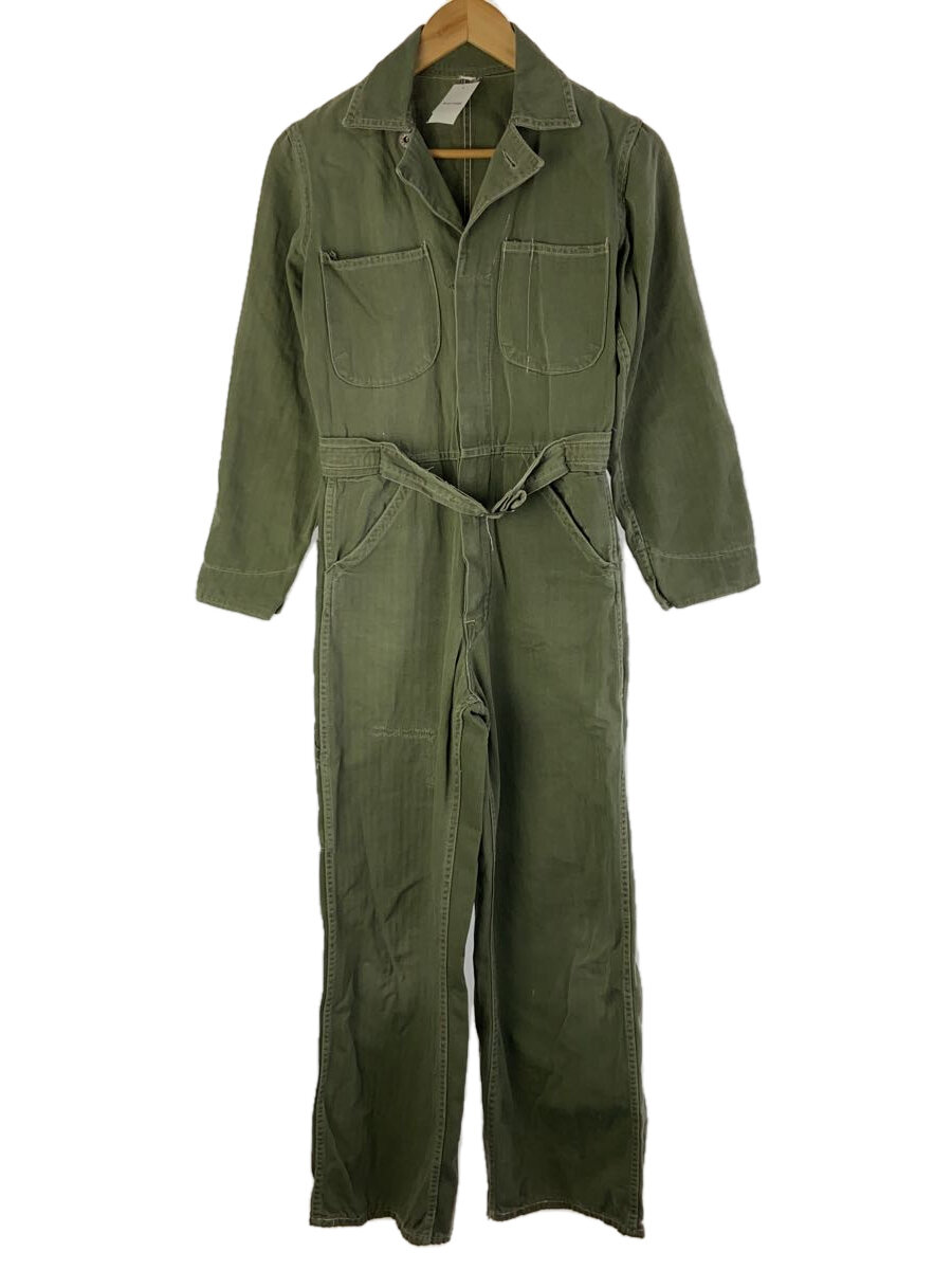 【中古】US.ARMY◆40S/月桂樹ボタン/穴有/オールインワン/--/コットン/カーキ//【メンズウェア】